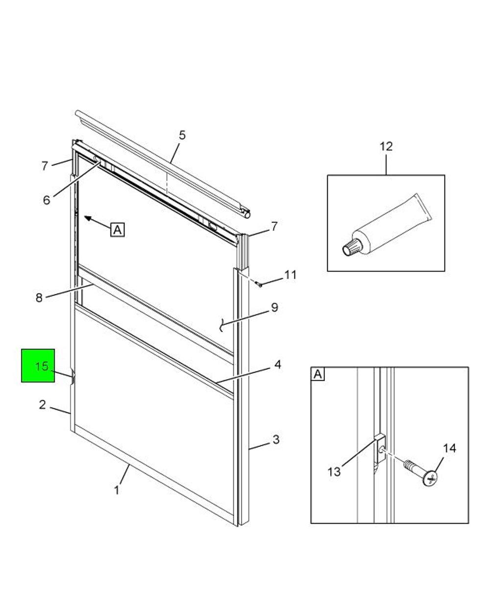 2205499C2 GLAZING, TEMPERED WINDOW made to fit IC BUS | Price: $58.15