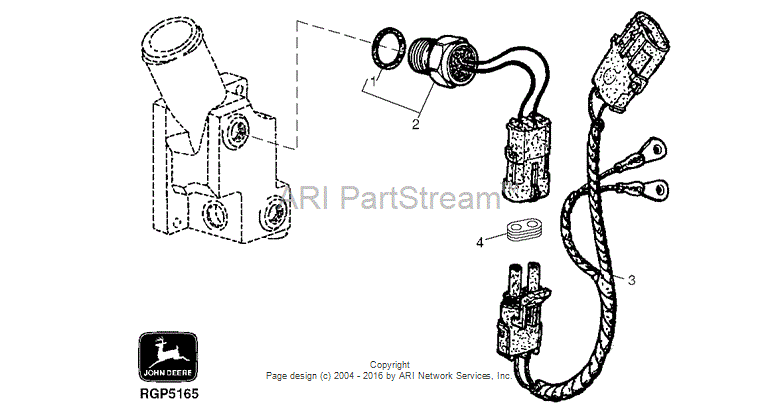 John Deere Original Equipment Temperature Switch - RE503242 For Sale Online