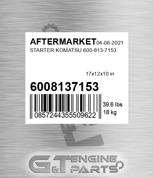 6008137153 Starter Komatsu for AFTERMARKET