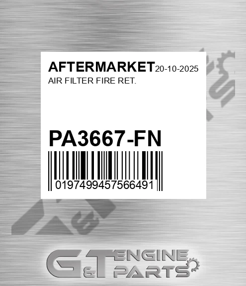 PA3667-FN Air Filter Fire Ret. for AFTERMARKET