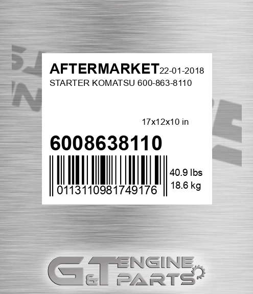 6008638110 Starter Komatsu for AFTERMARKET