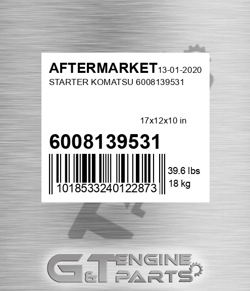 6008139531 Starter Komatsu for AFTERMARKET