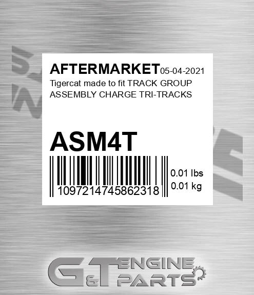 ASM4T Tigercat made to fit TRACK GROUP ASSEMBLY CHARGE TRI-TRACKS
