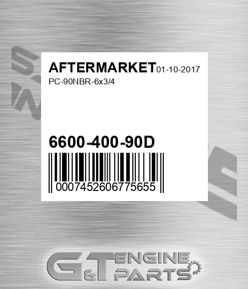 6600-400-90D Pc-90nbr-6x3/4