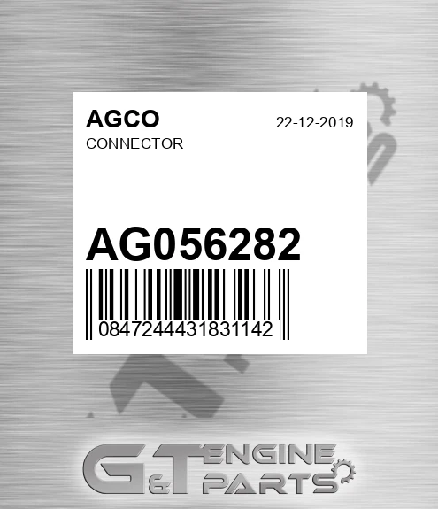 AG056282 CONNECTOR made to fit Agco | Price: $5.10.