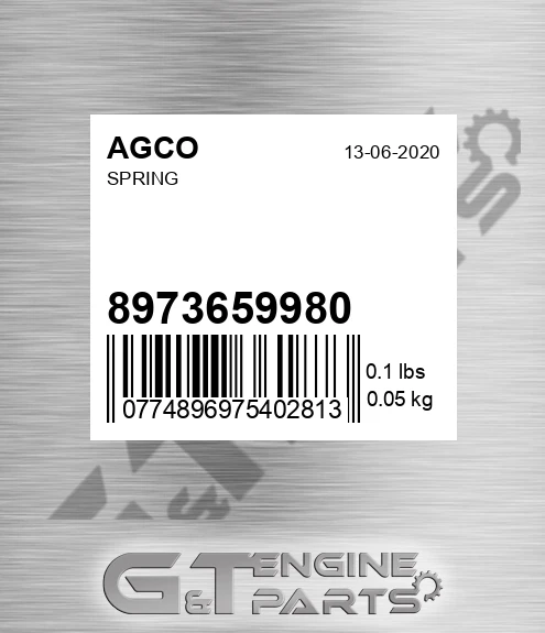 8973659980 SPRING made to fit Agco | Price: $1.82.