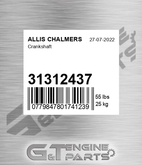 31312437 Crankshaft made to fit ALLIS CHALMERS | Price: $695.23
