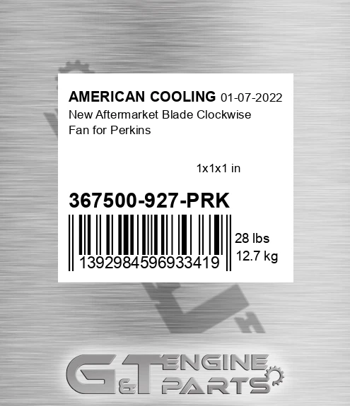 367500-927-PRK Blade Clockwise Fan for Perkins