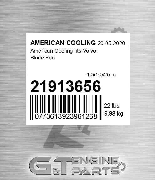 21913656 American Cooling fits Volvo Blade Fan
