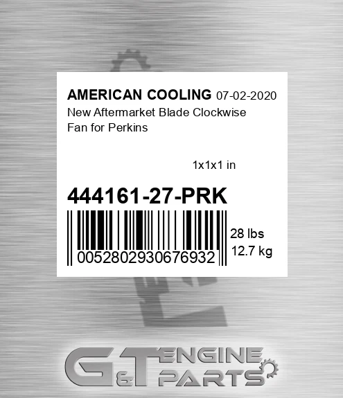 444161-27-PRK Blade Clockwise Fan for Perkins