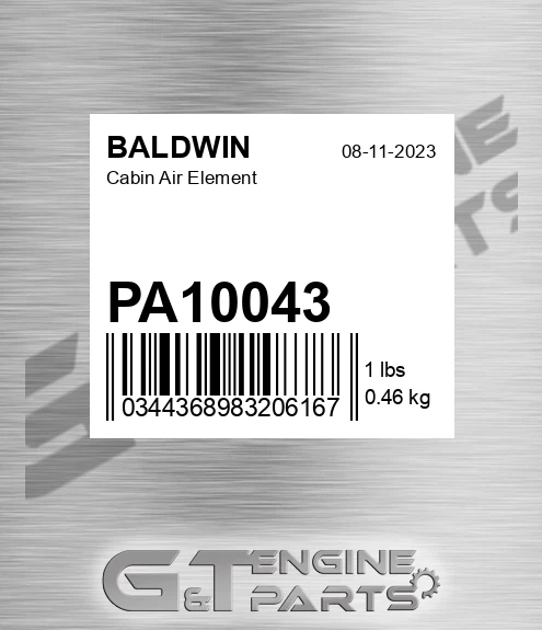 PA10043 Cabin Air Element