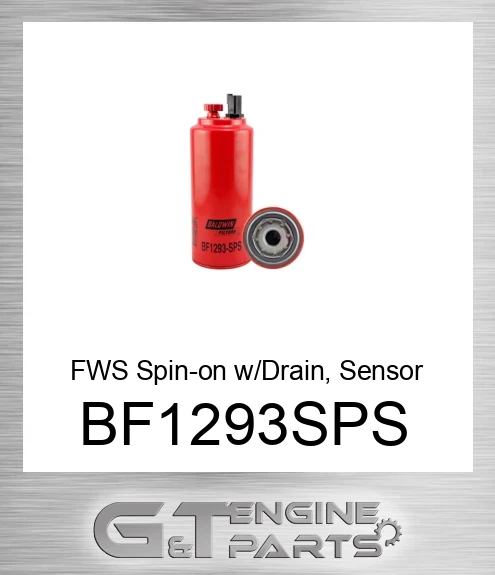 BF1293-SPS FWS Spin-on w/Drain, Sensor Port and Reusable Sensor