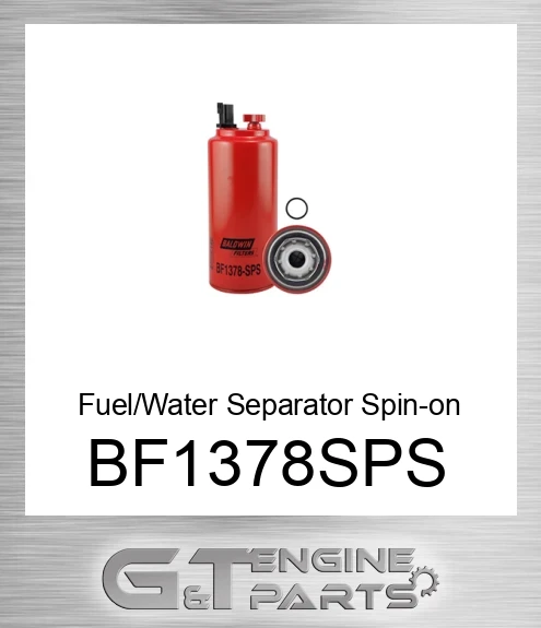BF1378-SPS Fuel/Water Separator Spin-on with Sensor Port, Drain and Reusable Sensor