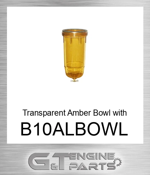 B10-AL-BOWL Transparent Amber Bowl with Drain
