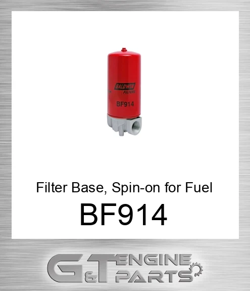 BF914 Filter Base, Spin-on for Fuel Storage Tank
