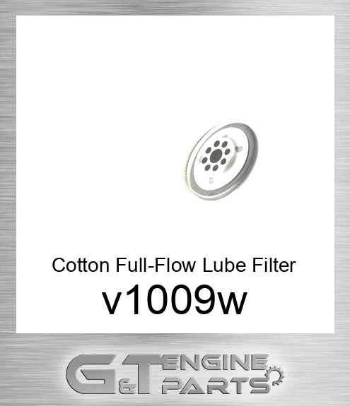 v1009w Cotton Full-Flow Lube Filter Sock