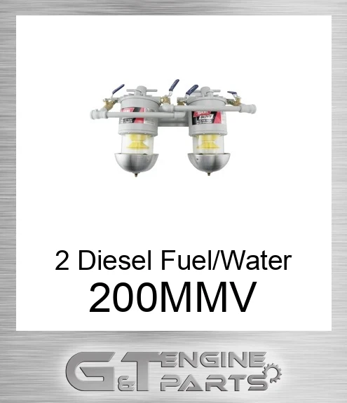 200-MMV 2 Diesel Fuel/Water Separators Manifolded with Shut-Off Valves U.L. Listed.