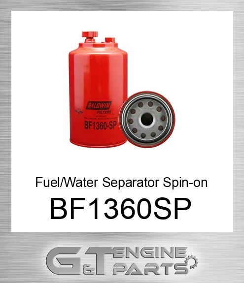 BF1360-SP Fuel/Water Separator Spin-on with Drain and Sensor Port