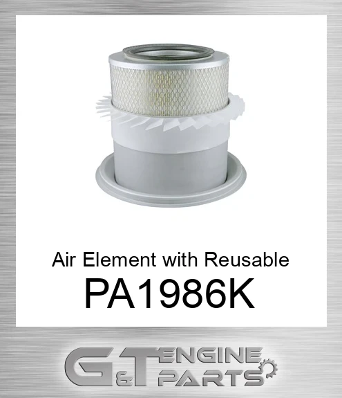 PA1986-K Air Element with Reusable Lid-Fin Assembly