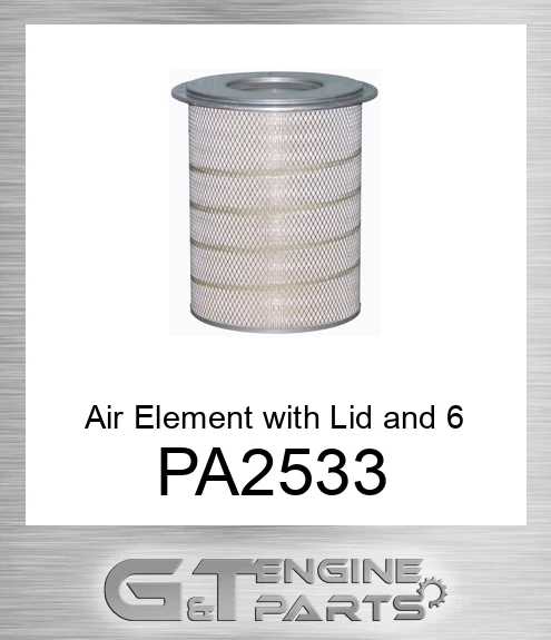 PA2533 Air Element with Lid and 6 Bolt Holes