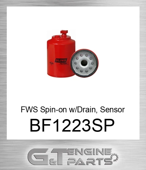 BF1223-SP FWS Spin-on w/Drain, Sensor Port