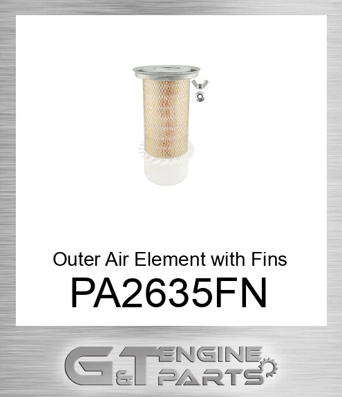 PA2635-FN Outer Air Element with Fins and Lid