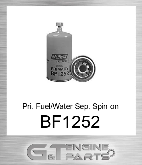BF1252 Pri. Fuel/Water Sep. Spin-on with Drain