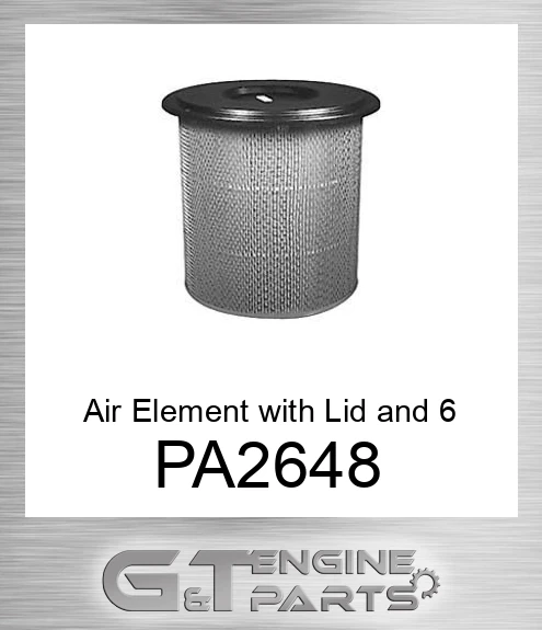 PA2648 Air Element with Lid and 6 Bolt Holes