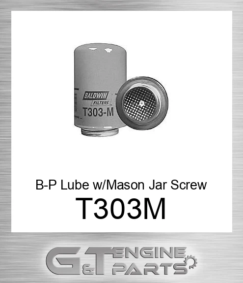 T303-M B-P Lube w/Mason Jar Screw Neck