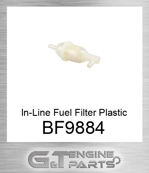 BF9884 In-Line Fuel Filter Plastic Hsg