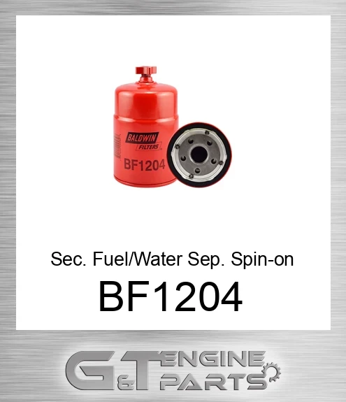 BF1204 Sec. Fuel/Water Sep. Spin-on w/Drain