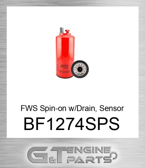 BF1274-SPS FWS Spin-on w/Drain, Sensor Port and Reusable Sensor
