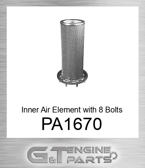 PA1670 Inner Air Element with 8 Bolts