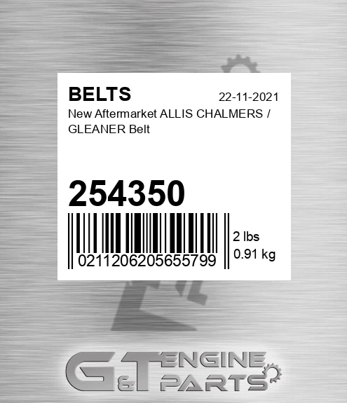 254350 New Aftermarket ALLIS CHALMERS / GLEANER Belt
