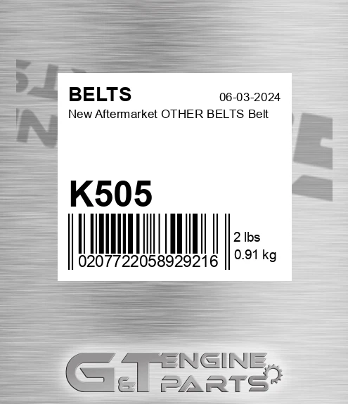 K505 New Aftermarket OTHER BELTS Belt