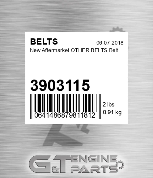 3903115 New Aftermarket OTHER BELTS Belt