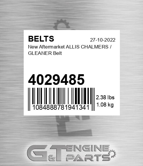 4029485 New Aftermarket ALLIS CHALMERS / GLEANER Belt