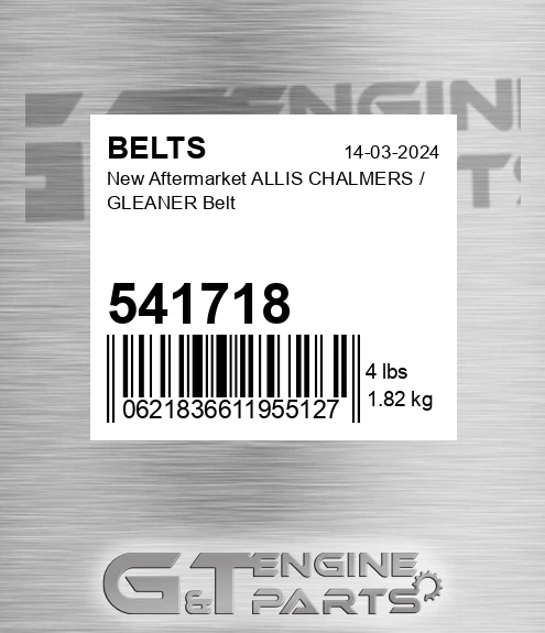 541718 New Aftermarket ALLIS CHALMERS / GLEANER Belt