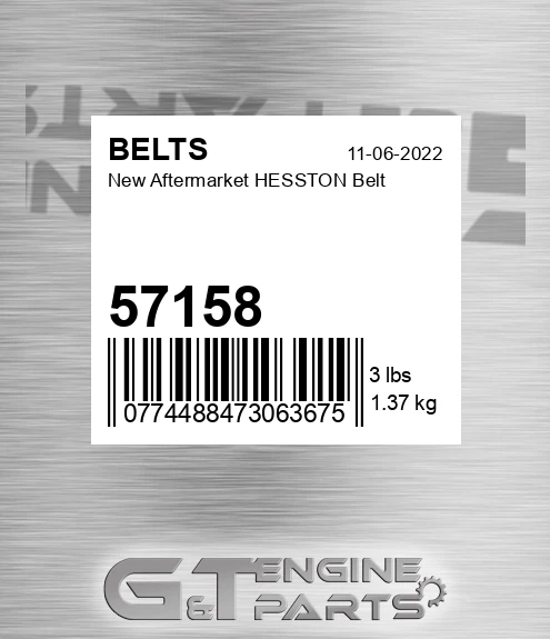 57158 New Aftermarket HESSTON Belt