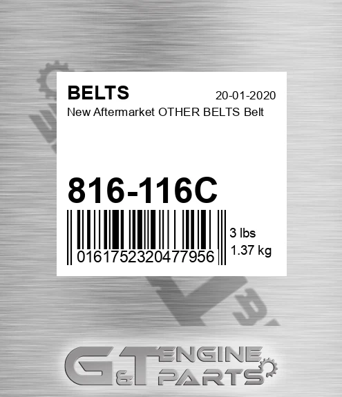 816-116C New Aftermarket OTHER BELTS Belt