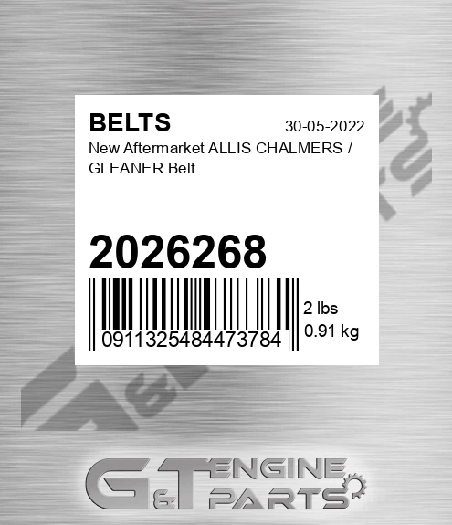 2026268 New Aftermarket ALLIS CHALMERS / GLEANER Belt