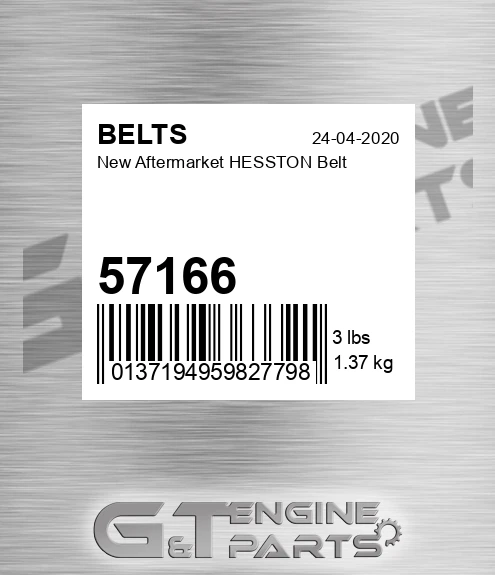 57166 New Aftermarket HESSTON Belt