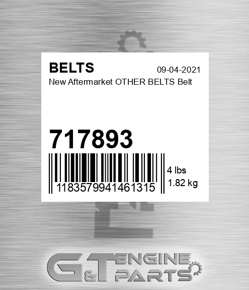 717893 New Aftermarket OTHER BELTS Belt