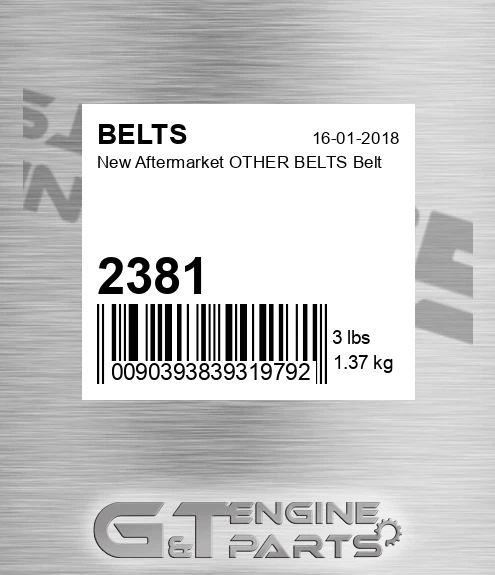2381 New Aftermarket OTHER BELTS Belt
