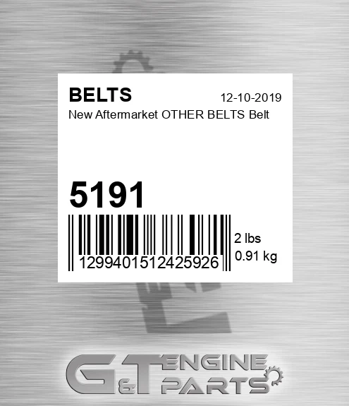 5191 New Aftermarket OTHER BELTS Belt