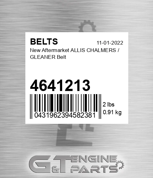 4641213 New Aftermarket ALLIS CHALMERS / GLEANER Belt
