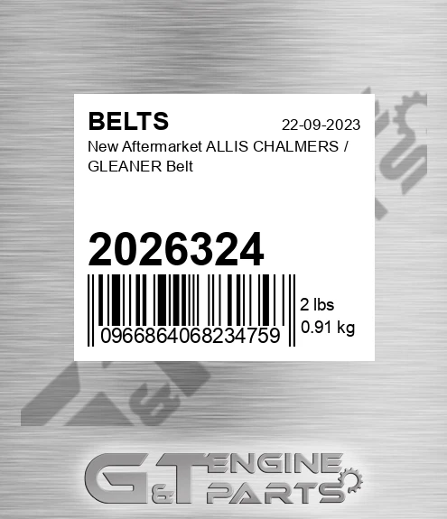2026324 New Aftermarket ALLIS CHALMERS / GLEANER Belt