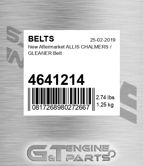 4641214 New Aftermarket ALLIS CHALMERS / GLEANER Belt