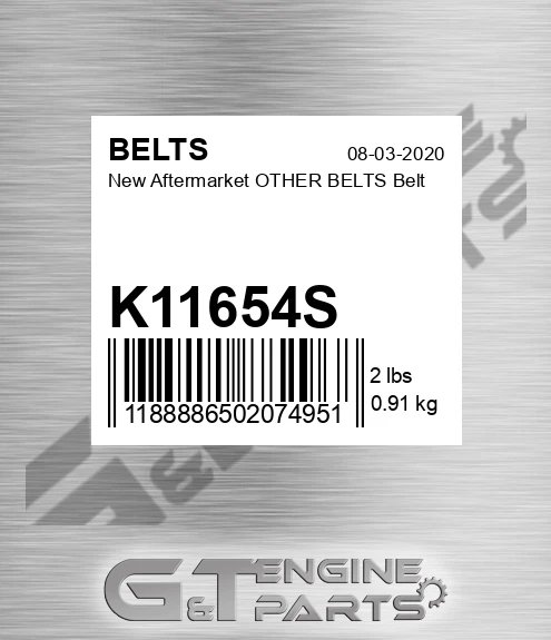 K11654S New Aftermarket OTHER BELTS Belt