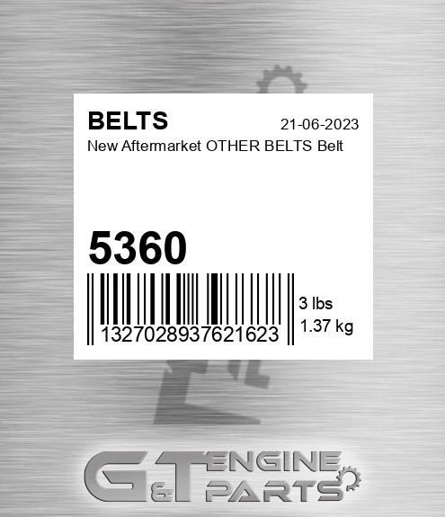 5360 New Aftermarket OTHER BELTS Belt